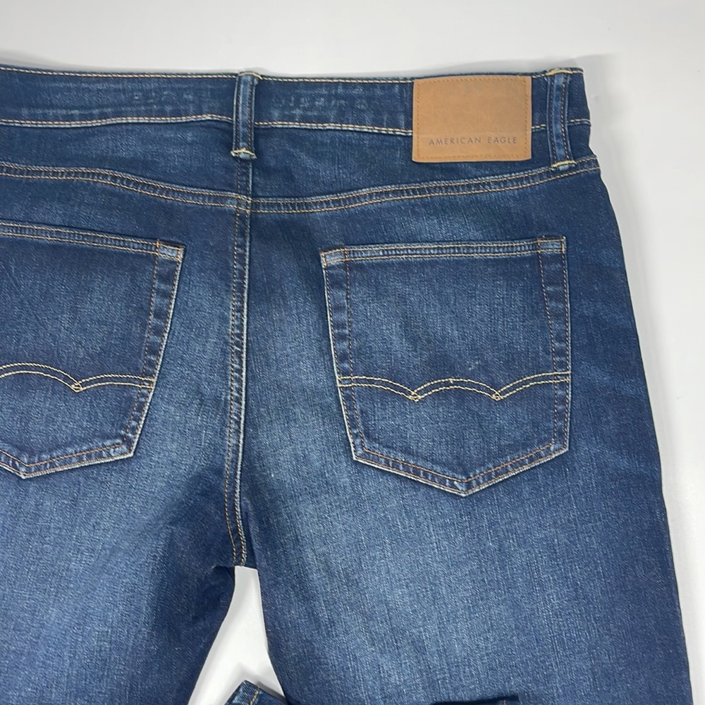 Sold✨American Eagle Next Level Flex Slim Straight Men's Jeans Size 33 - Picture 3 of 7